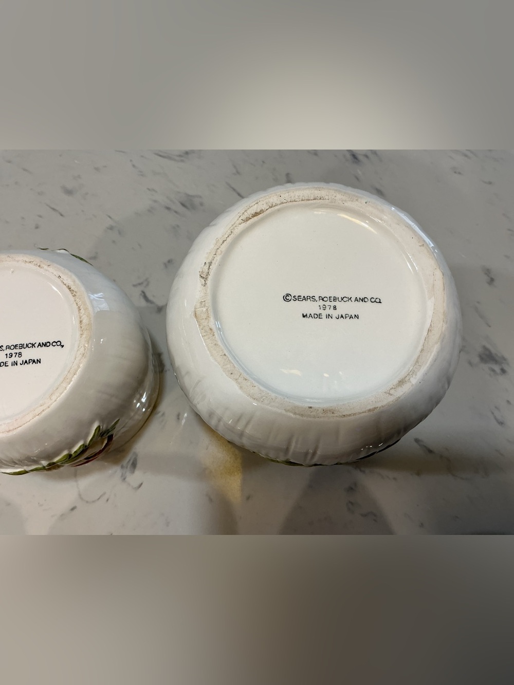 Vintage Ceramic Merry Mushroom Pattern Canister Set of 3 with Lids, Sears 1978 - Picture 9 of 11